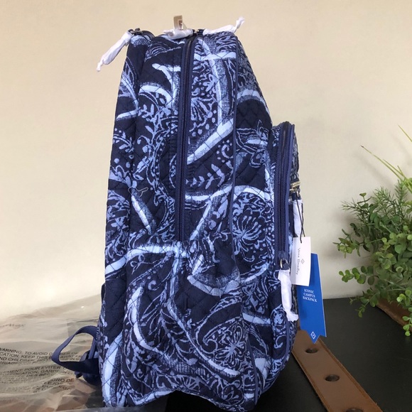 Vera Bradley Backpack Campus Tech Iconic Indigo - Picture 8 of 8